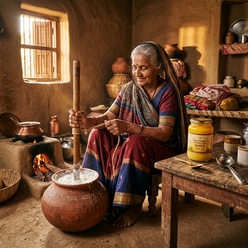 Traditional Bilona Churning